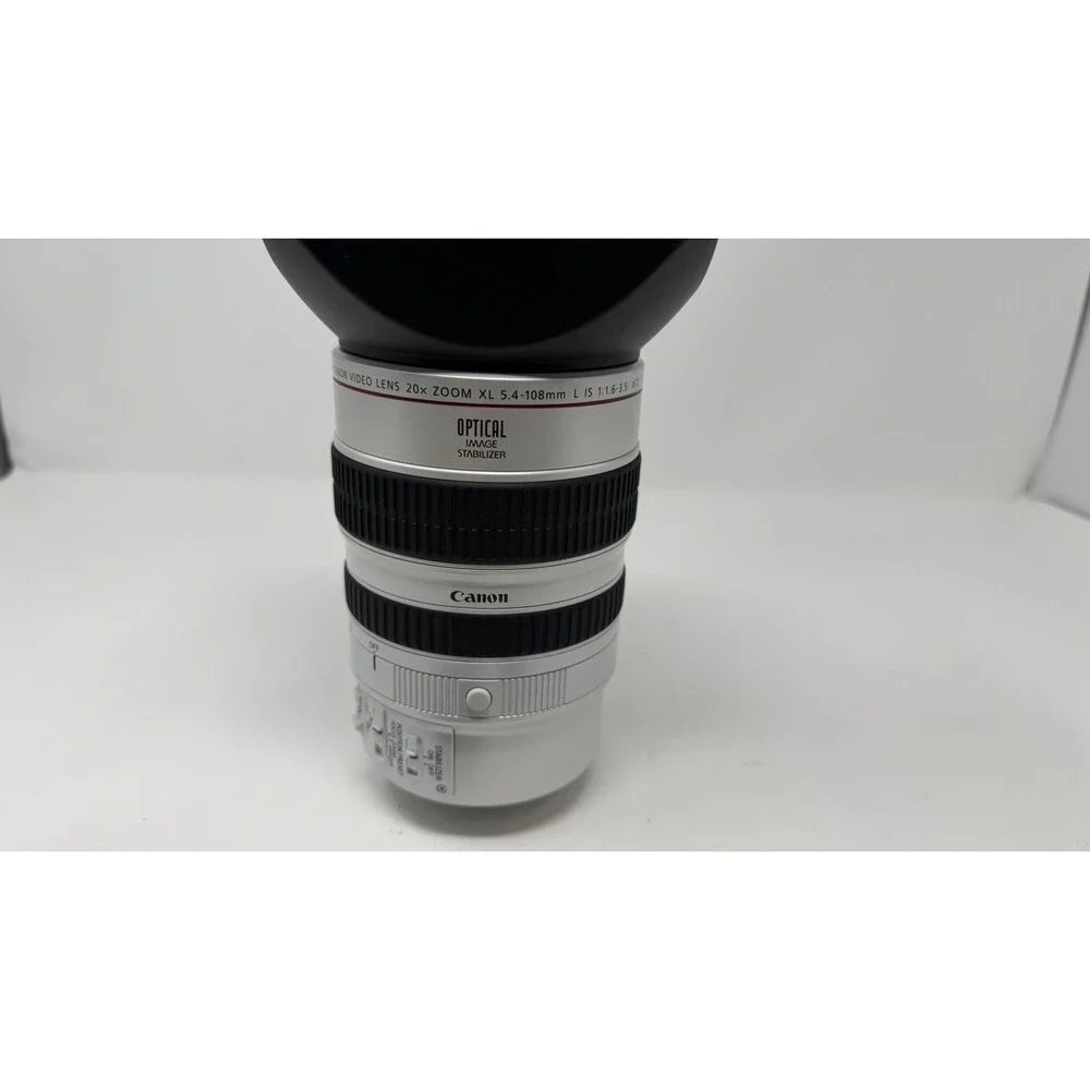 Canon Video Lens 20x Zoom XL 5.4-108mm L IS 1:1.6-3.5 72mm with Hood